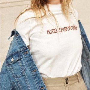 Madewell boxy cut embroidered tee